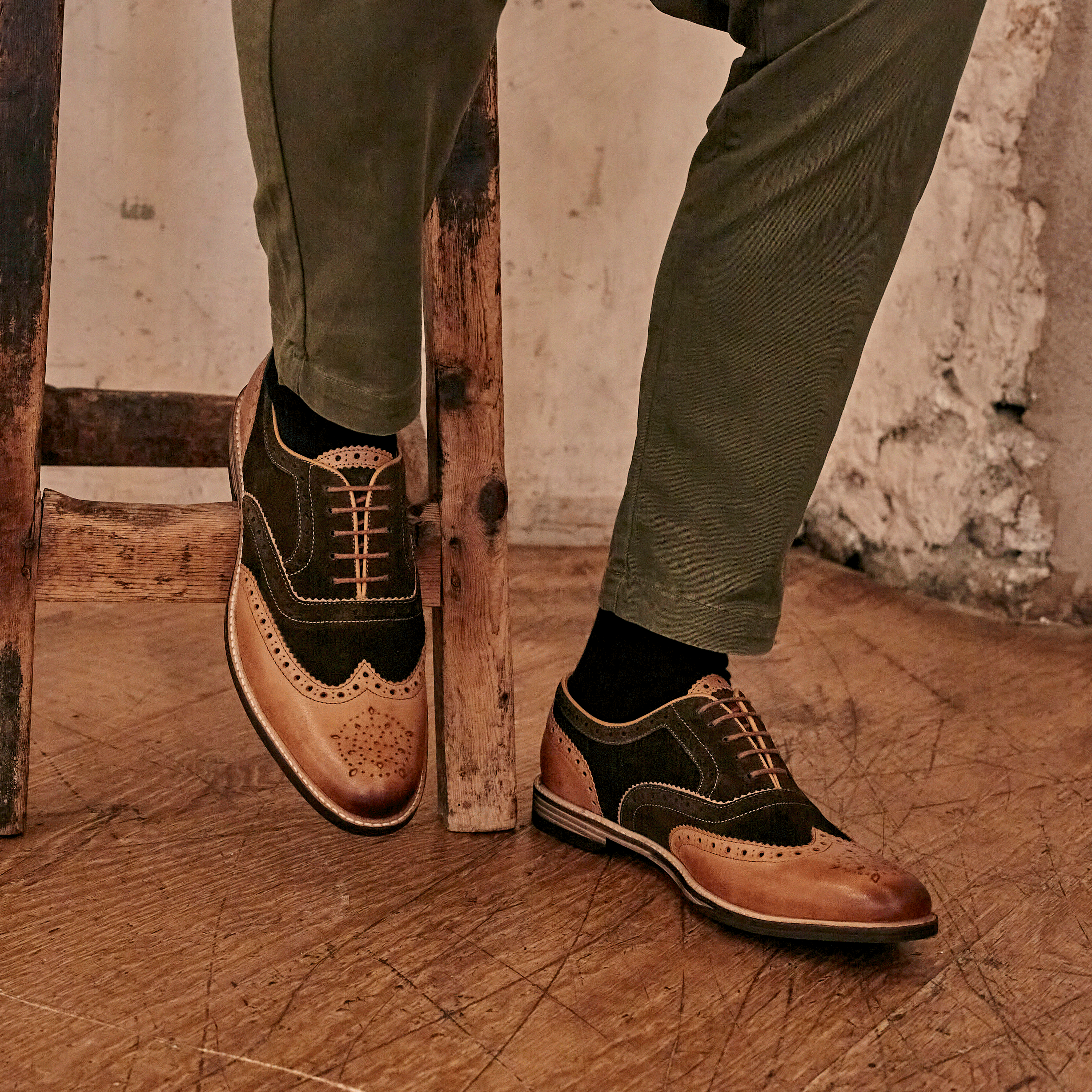 SHIREBURN // KHAKI & TAN-Men's Shoes